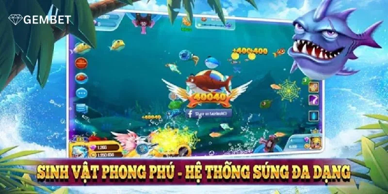 Hệ thống súng trong bắn cá Gembet được chia thành nhiều cấp độ khác nhau.